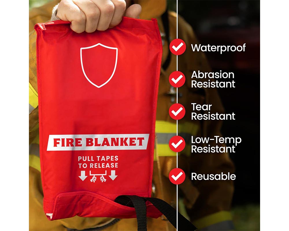Fire Blanket Fiberglass Emergency Survival Safety Blanket (1 x 1M) Fire Emergency Blanket