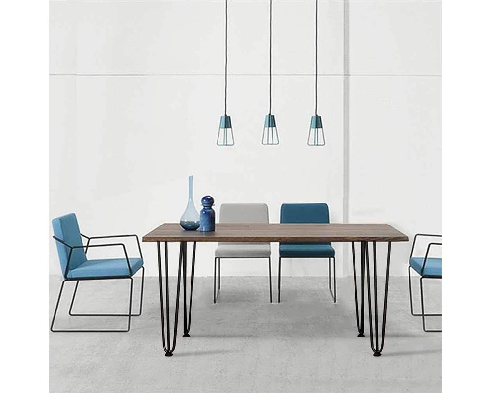 18-Inch Hairpin Furniture Legs – Heavy Duty with Rubber Floor Protectors Table Legs