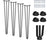 12-Inch Hairpin Furniture Legs Heavy Duty with Rubber Floor Protectors Hairpin Table Legs 12 inch