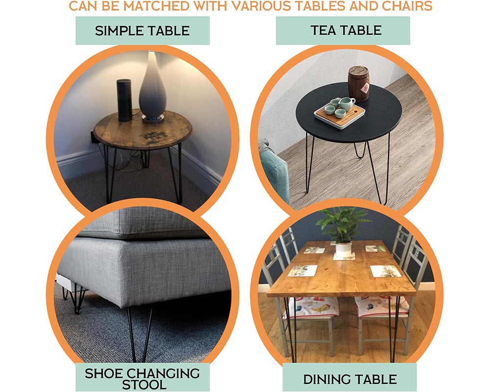 20-Inch Hairpin Furniture Legs (Set of 4) – Durable Mid-Century Modern Design Table Legs