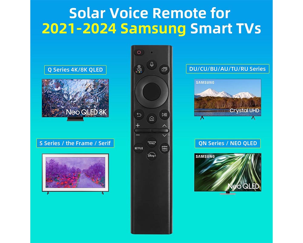Replacement Samsung TV Remote Solar Powered with voice Control