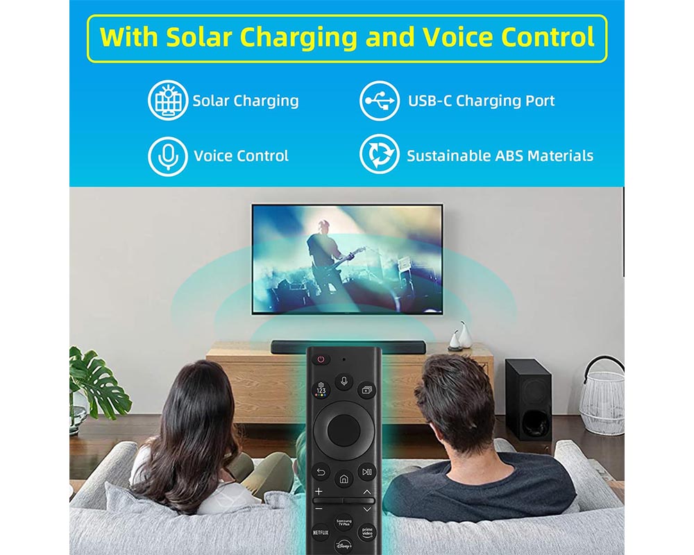 Replacement Samsung TV Remote Solar Powered with voice Control