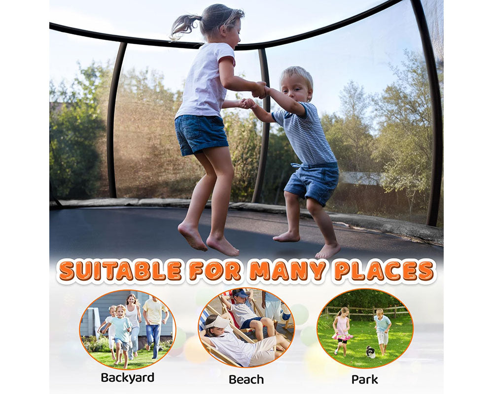 10FT Recreational Trampoline with Enclosure Net and Ladder