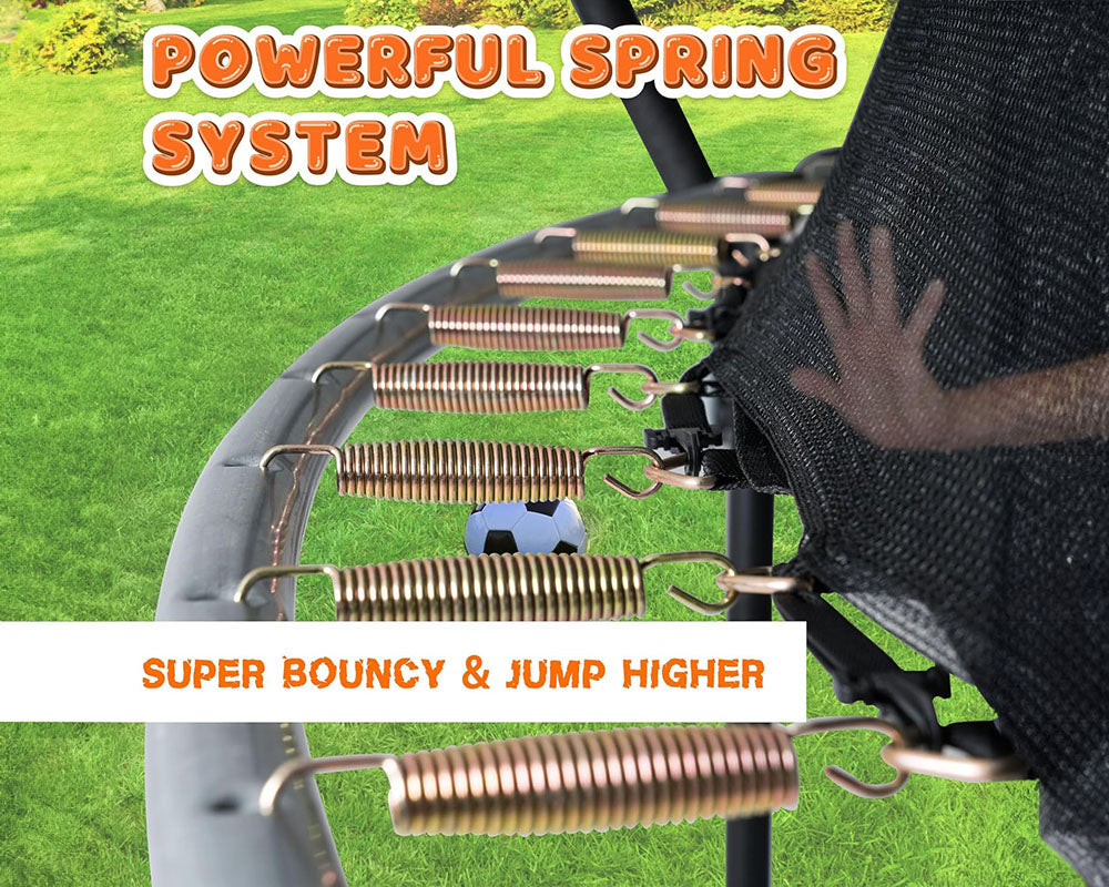 10FT Recreational Trampoline with Enclosure Net and Ladder