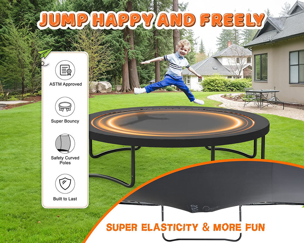 Recreational 12FT Trampoline with Enclosure Net and Ladder