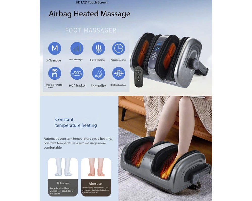 Foot and Calf Massager with Deep Kneading Shiatsu and Heat