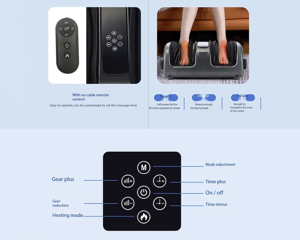 Foot and Calf Massager with Deep Kneading Shiatsu and Heat