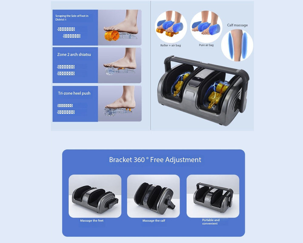 Foot and Calf Massager with Deep Kneading Shiatsu and Heat