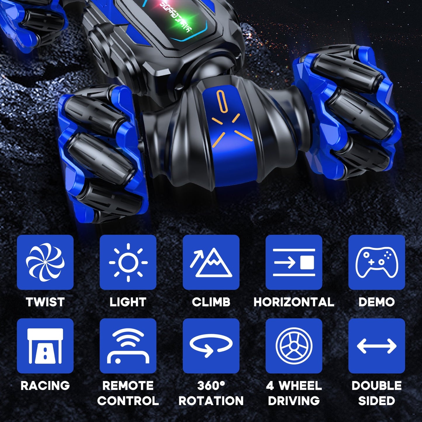 Stunt RC Car Gesture Sensing Remote Twisting Drift Vehicle Off-RoadTruck Toy