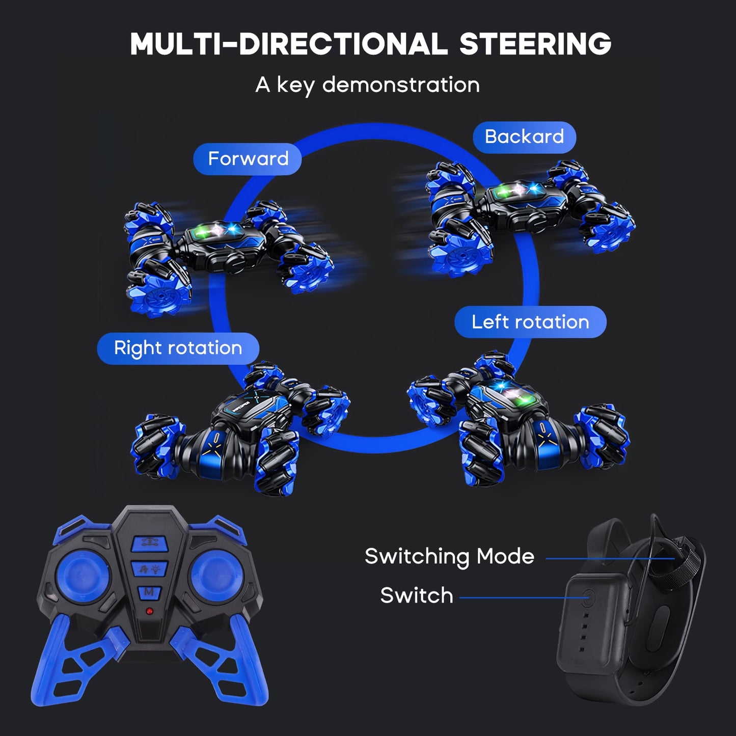 Stunt RC Car Gesture Sensing Remote Twisting Drift Vehicle Off-RoadTruck Toy