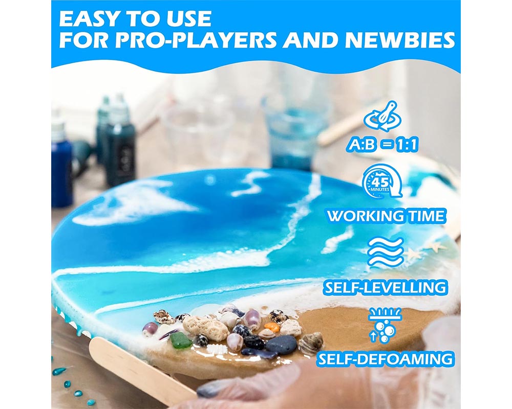 4000ml Epoxy Resin for DIY Jewelry, Art, and Crafts