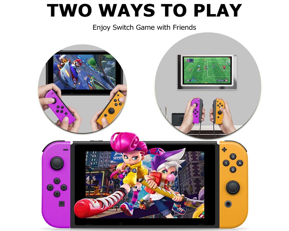 Wireless Joypad Controller for Nintendo Switch - Left and Right Joycons with Dual Vibration Motion Control