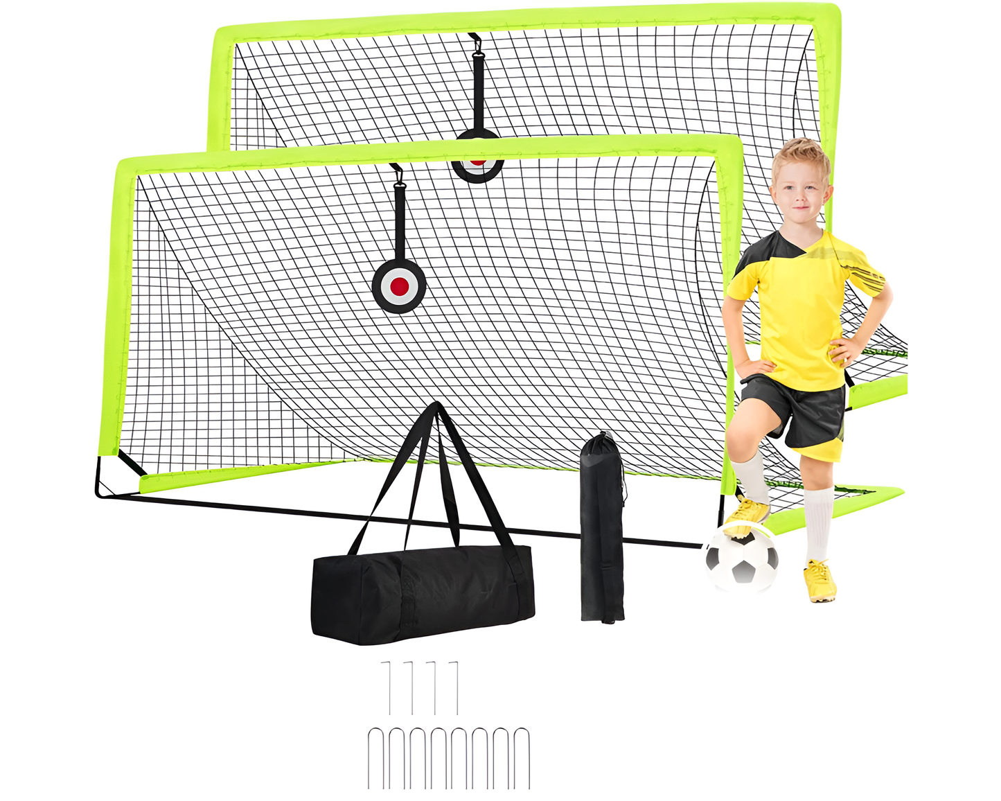 Portable Foldable Soccer Goal Set – Pop-Up Training Nets for Backyard and Indoor Practice