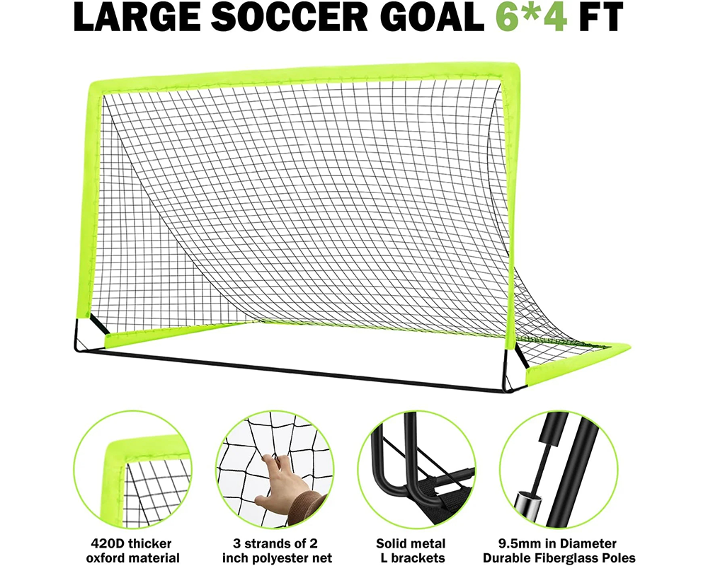 Kids Soccer Goal Set Portable Foldable Pop Up Soccer Net