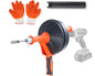 Drain Auger 25ft 1/4in Drum Plumbing Drain Snake Clog Remover
