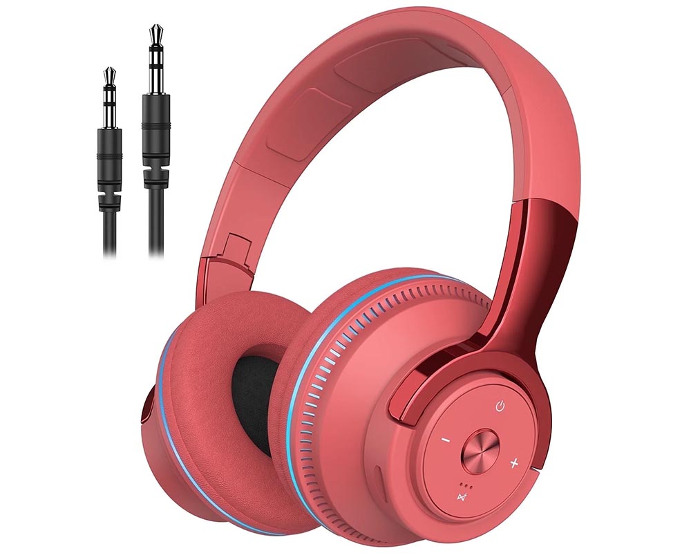Wireless On-Ear Headphones – Upgrade Bass HiFi Stereo, Foldable, Noise-Isolating Headset with Microphone & Volume Control