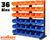 Garage Organiser Parts Rack With 36 Bins
