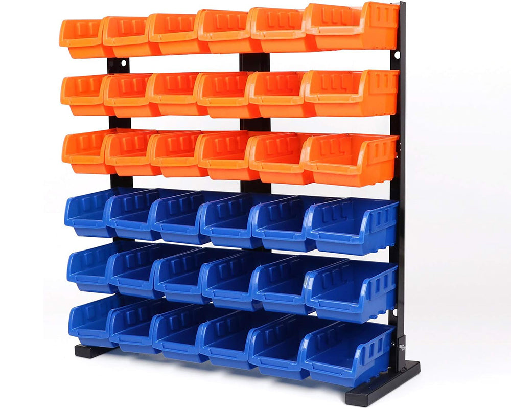 Garage Organiser Parts Rack With 36 Bins