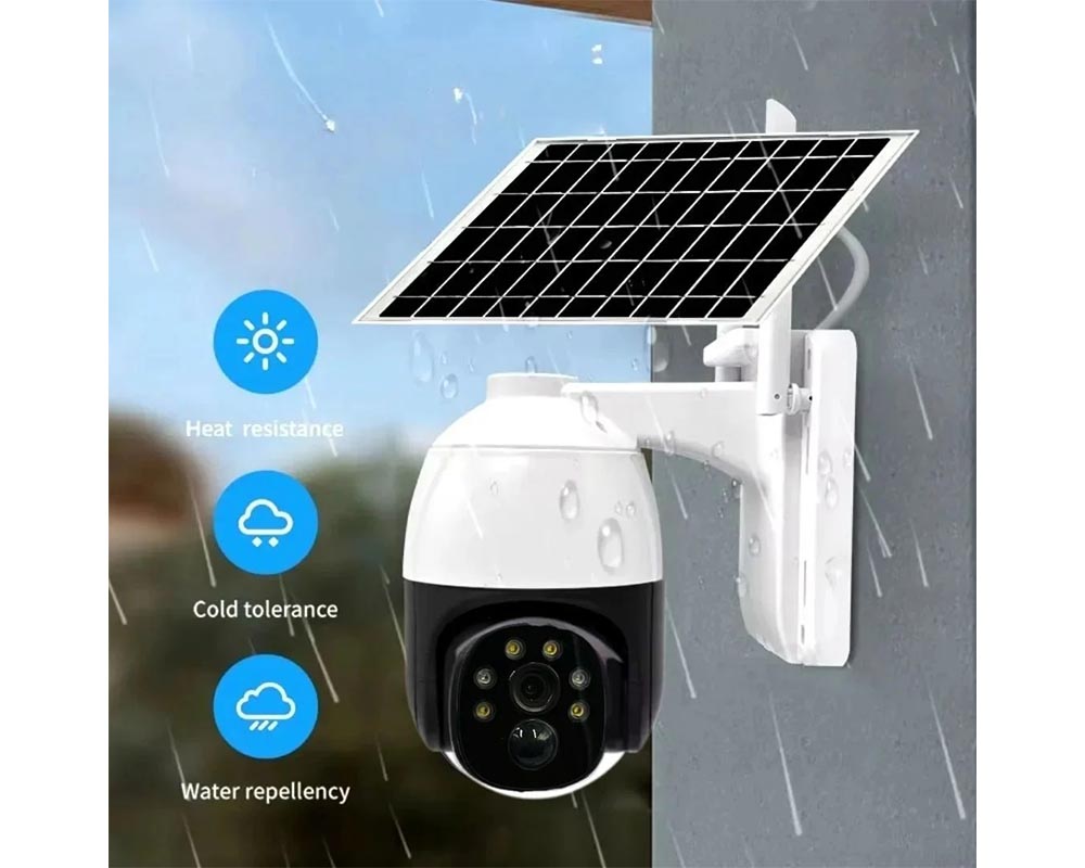8MP PTZ Solar-Powered Smart Camera – 360° Rotation, Night Vision, Motion Detection 8MP Camera