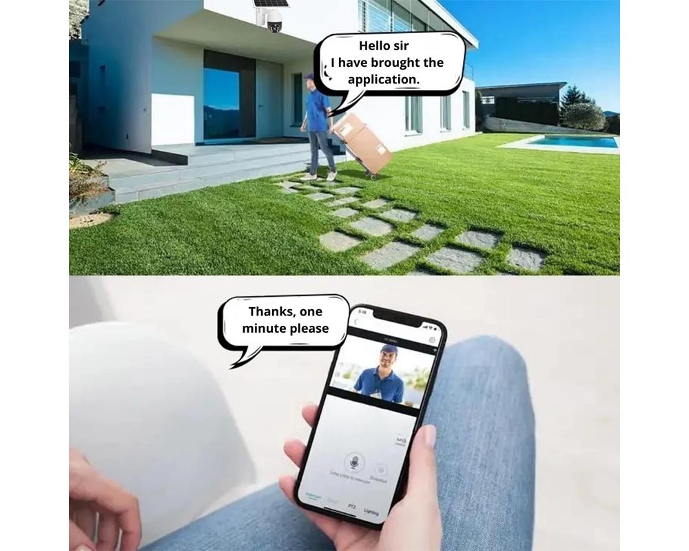 8MP PTZ Solar-Powered Smart Camera – 360° Rotation, Night Vision, Motion Detection 8MP Camera