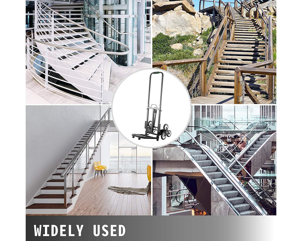 Stair Climbing Cart – Portable Heavy Duty Climbing Cart with 8 Wheels Hand Trolley for Easy Transport