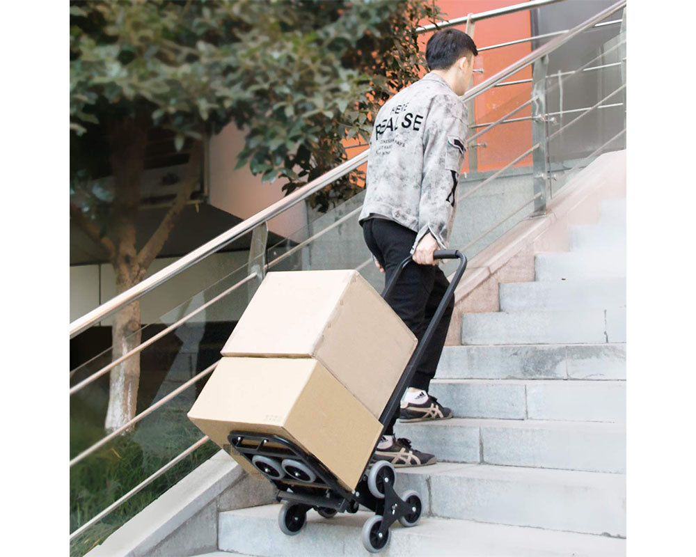 Stair Climbing Cart – Portable Heavy Duty Climbing Cart with 8 Wheels Hand Trolley for Easy Transport