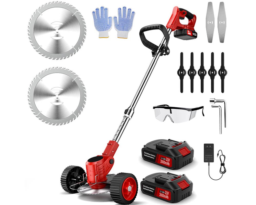 Rechargeable Grass Mower – High Power, Ultra Fast Rechargeable, Adjustable, Electric Lawn Mower for Lawn, Fields, Weeds, Agriculture, Home Use