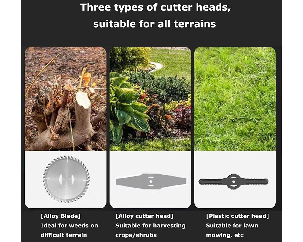 Foldable Cordless Strimmer - Electric Lawn Mower & Brush Cutter