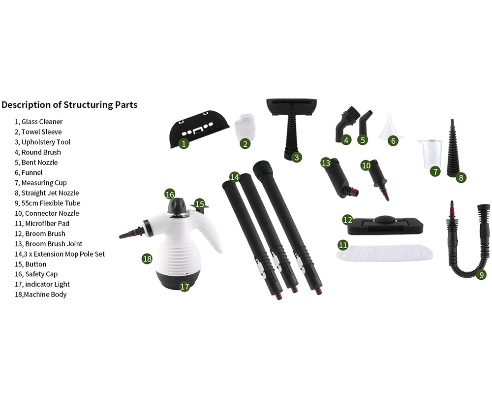 Steam Cleaner Mop with Detachable Handheld Steam Cleaner – 2-in-1 Versatile Cleaning Solution