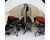 Portable Camp Wood Stove with Titanium Surface and Heat-Resistant Glass