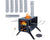 Portable Camp Wood Stove with Titanium Surface and Heat-Resistant Glass