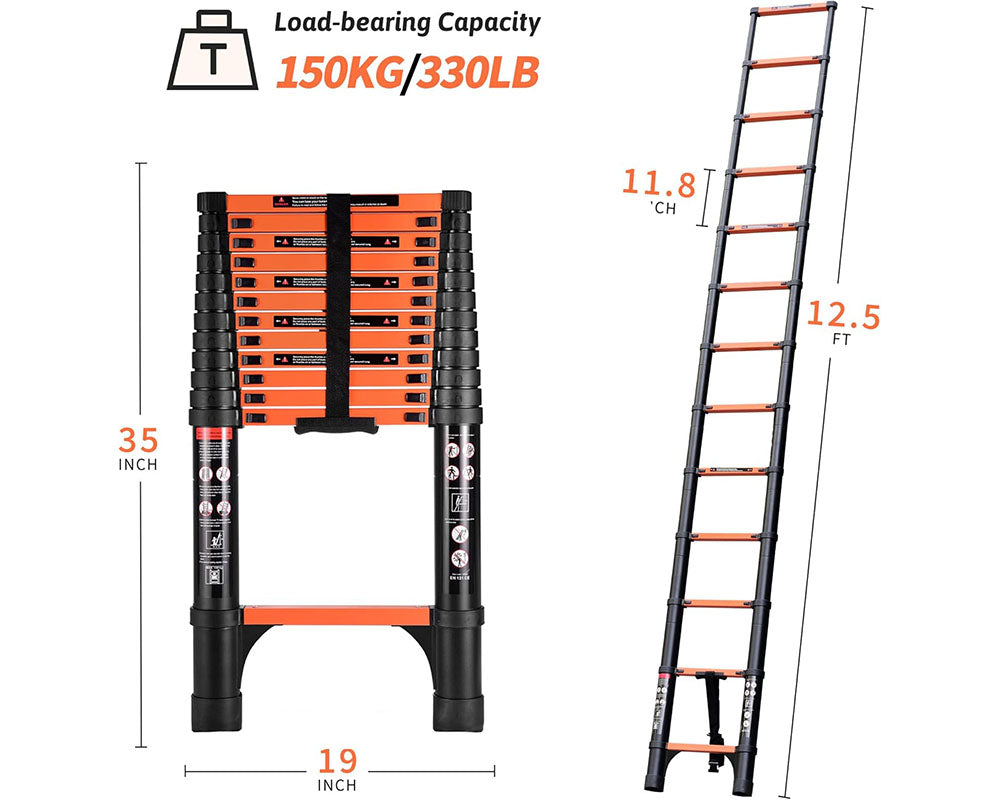 Multi-Purpose Aluminum Telescopic Ladder 3.8 Meter