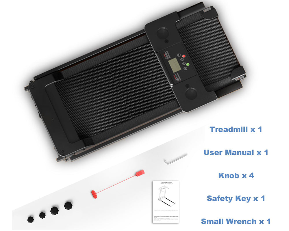 Portable Foldable Treadmill for Home with 158 KG Capacity and LED Display 3.0 HP Walking Pad with Handle Bar