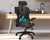 Office Chair with Lumbar Support, Armrests, Adjustable Headrest – High Back Swivel Computer Chair for Home Office (Black)