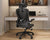 Office Chair with Lumbar Support, Armrests, Adjustable Headrest – High Back Swivel Computer Chair for Home Office (Black)