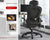 Office Chair with Lumbar Support, Armrests, Adjustable Headrest – High Back Swivel Computer Chair for Home Office (Black)