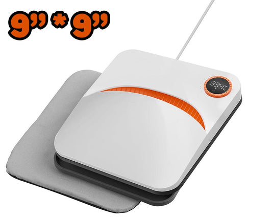Heat Press Machine 9" x 9" - Portable Mini Press with Timer Function Insulated Base for Heat Transfer Projects