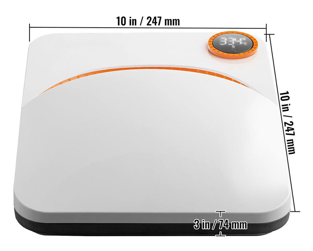 Heat Press Machine 9" x 9" - Portable Mini Press with Timer Function Insulated Base for Heat Transfer Projects