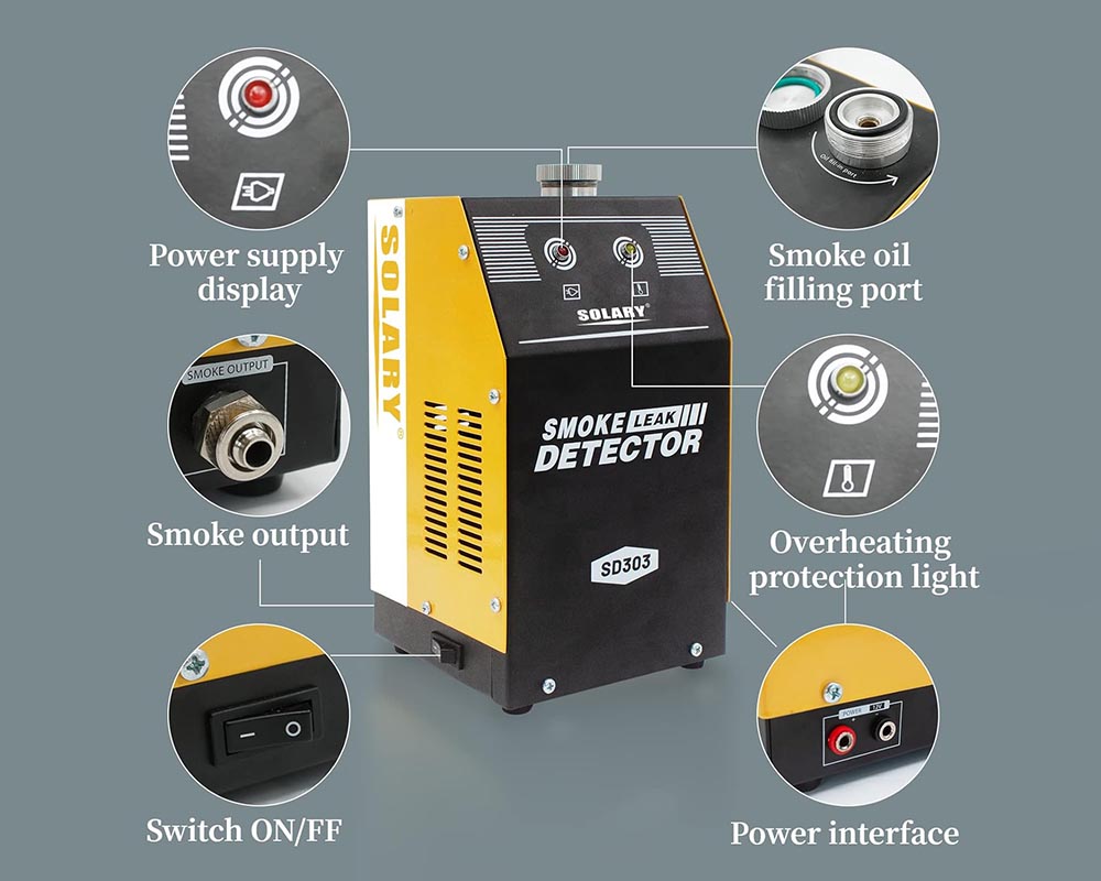 Smoke Leak Detector Tool for Vehicles, Motorcycles, Boats & More