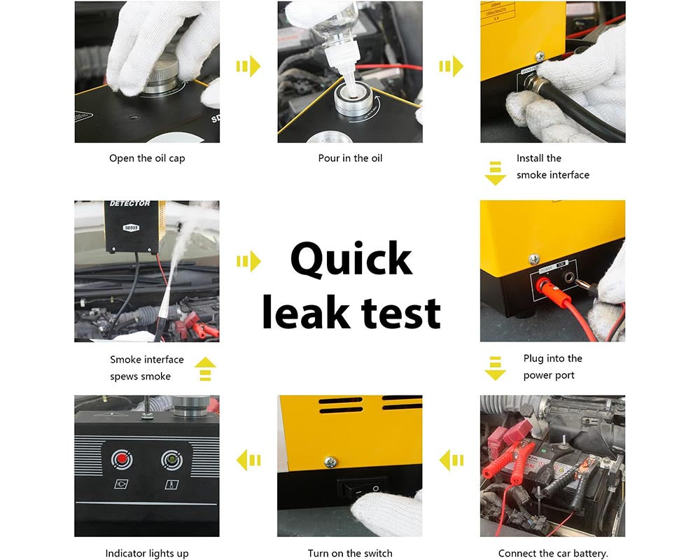 Smoke Leak Detector Tool for Vehicles, Motorcycles, Boats & More