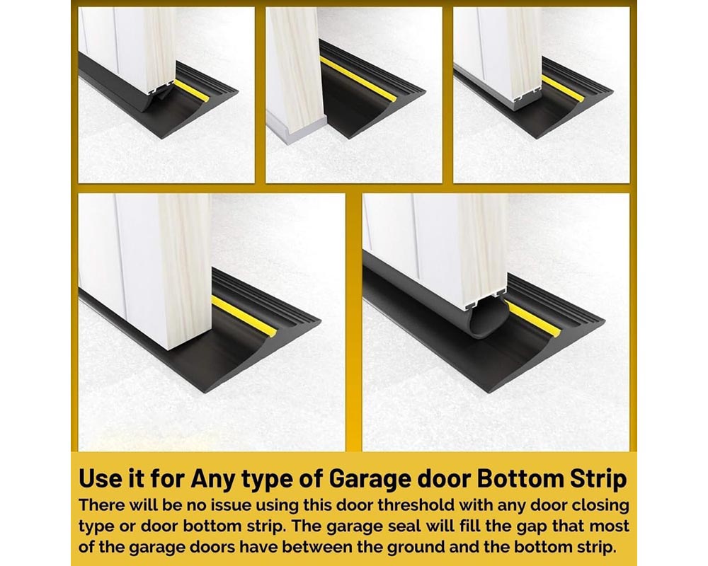 6M Garage Door Seal - Weatherproof Bottom Seal PVC Rubber Garage Door Threshold Seal
