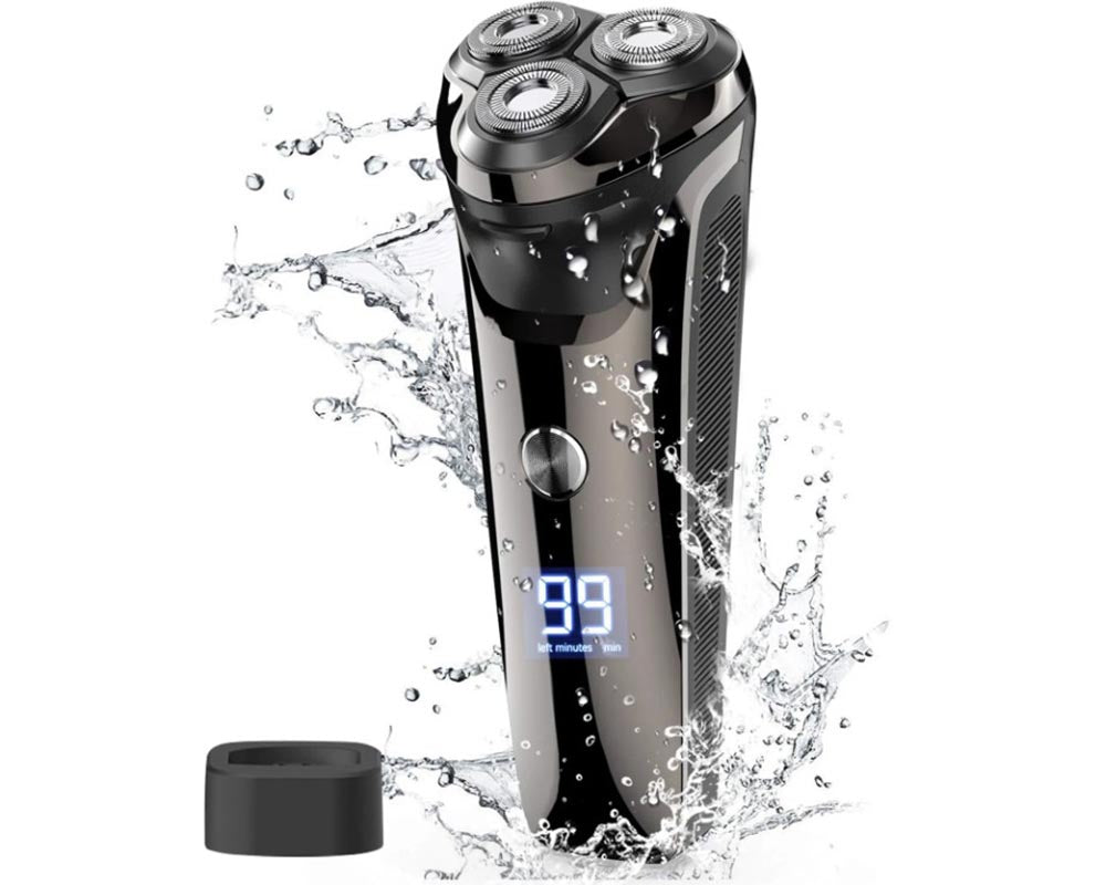 Beard Trimmer  IPX7 Waterproof Electric Razor with Pop-Up Trimmer & LED Display