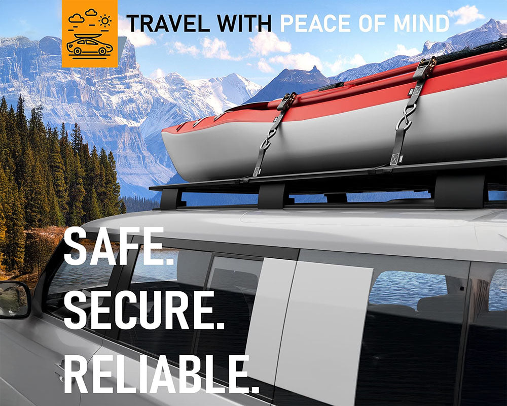 Ratchet Tie Down Straps – 15ft Heavy-Duty Secure Tie Downs (4-Pack)