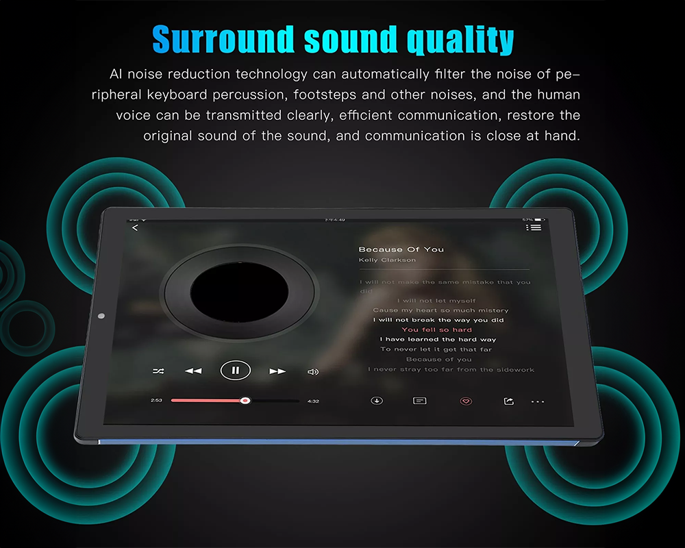 10.1 Inch Android Tablet for Kids - 1GB RAM + 16GB ROM with HD IPS Screen, Front & Rear Camera, 3000mAh Battery