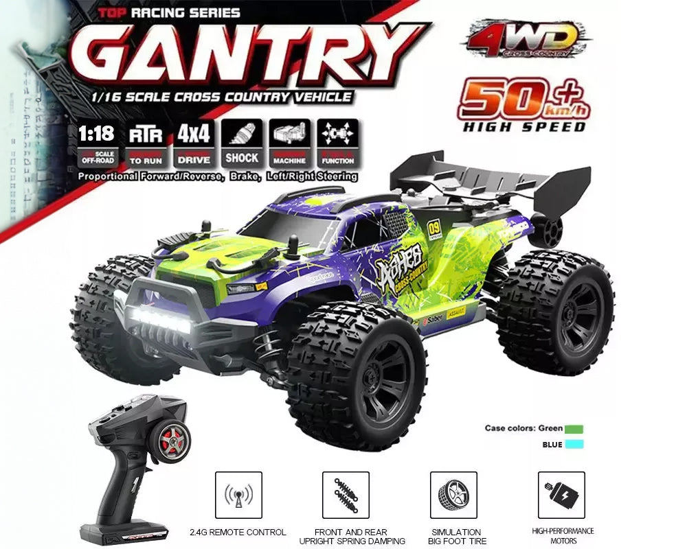 4WD RC Off-Road Monster Truck – High-Speed 50Km/h Remote Control Car
