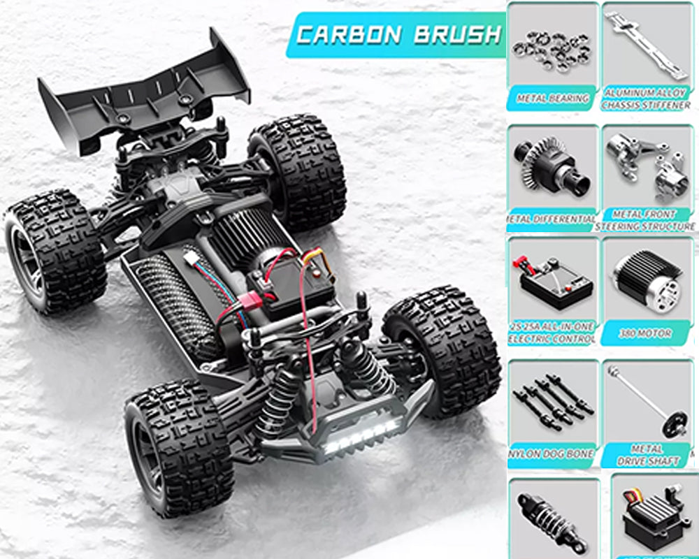 4WD RC Off-Road Monster Truck – High-Speed 50Km/h Remote Control Car