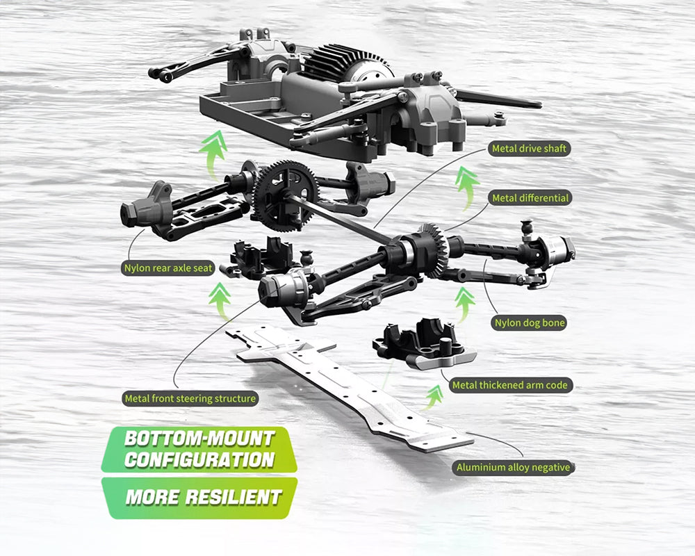 4WD RC Off-Road Monster Truck – High-Speed 50Km/h Remote Control Car