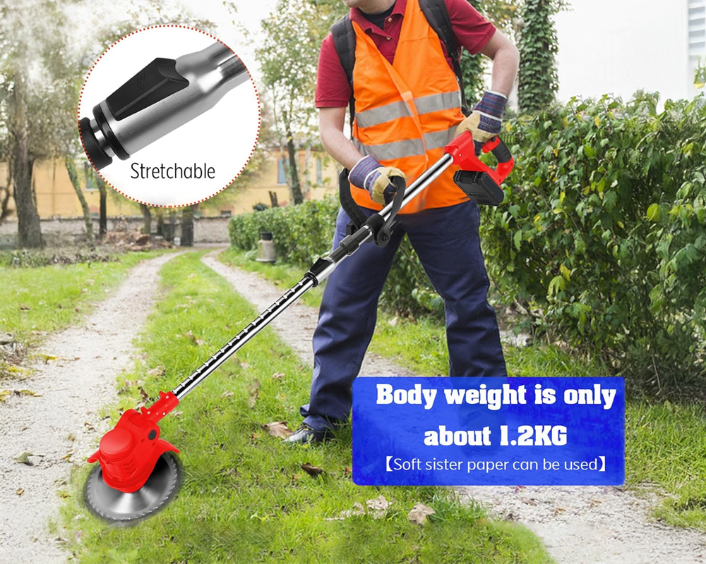 Weed Eater Cordless – Foldable String Trimmer 24V Battery Operated Garden Cutter