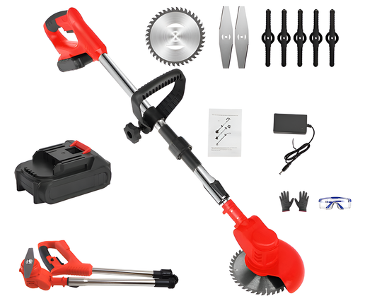 Weed Eater Cordless – Foldable String Trimmer 24V Battery Operated Garden Cutter