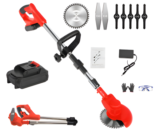 Weed Eater Cordless – Foldable String Trimmer 24V Battery Operated Garden Cutter